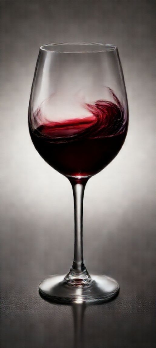 Wine Glass Swirl Burgundy Liquid Photorealistic Wallpaper