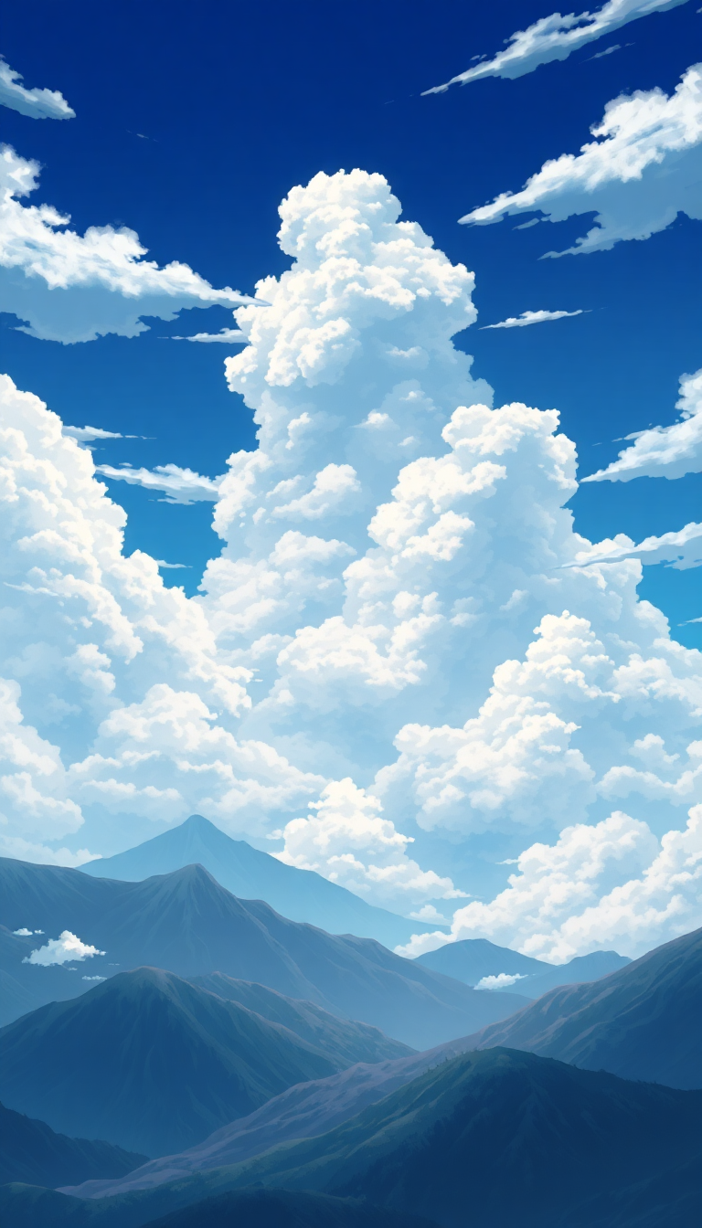 Cloud Sea Above Mountains Anime Anime Wallpaper