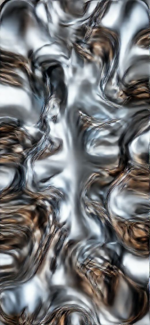 Liquid Chrome Morphing Shapes Reflective Digital art Wallpaper