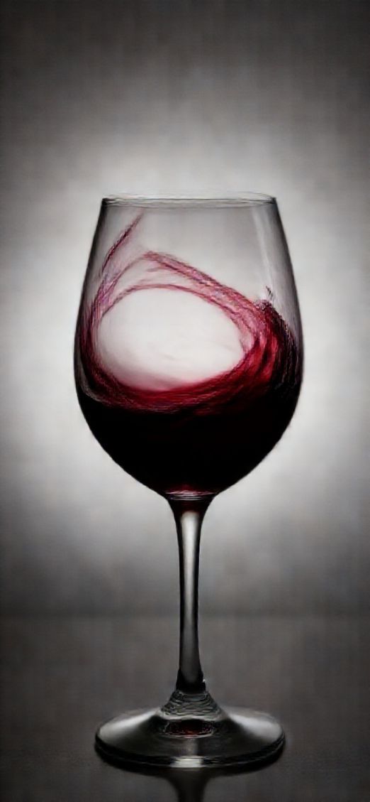 Wine Glass Swirl Burgundy Liquid Photorealistic Wallpaper