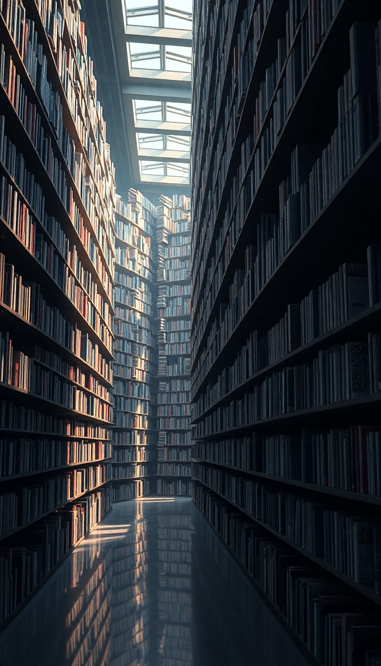Infinite Library Impossible Architecture Books Digital art Wallpaper