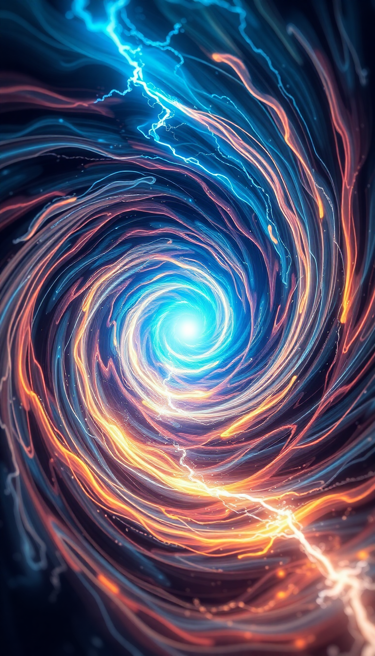 Wormhole Portal Swirling Energy Gateway Digital art Wallpaper