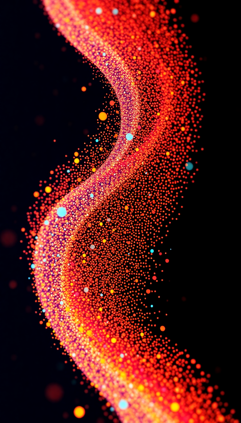 Generative Art Flowing Particles Stream Digital art Wallpaper