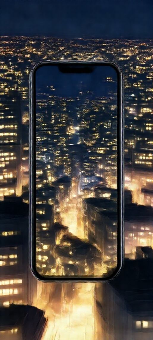 Rooftop At Night City Lights Anime Wallpaper