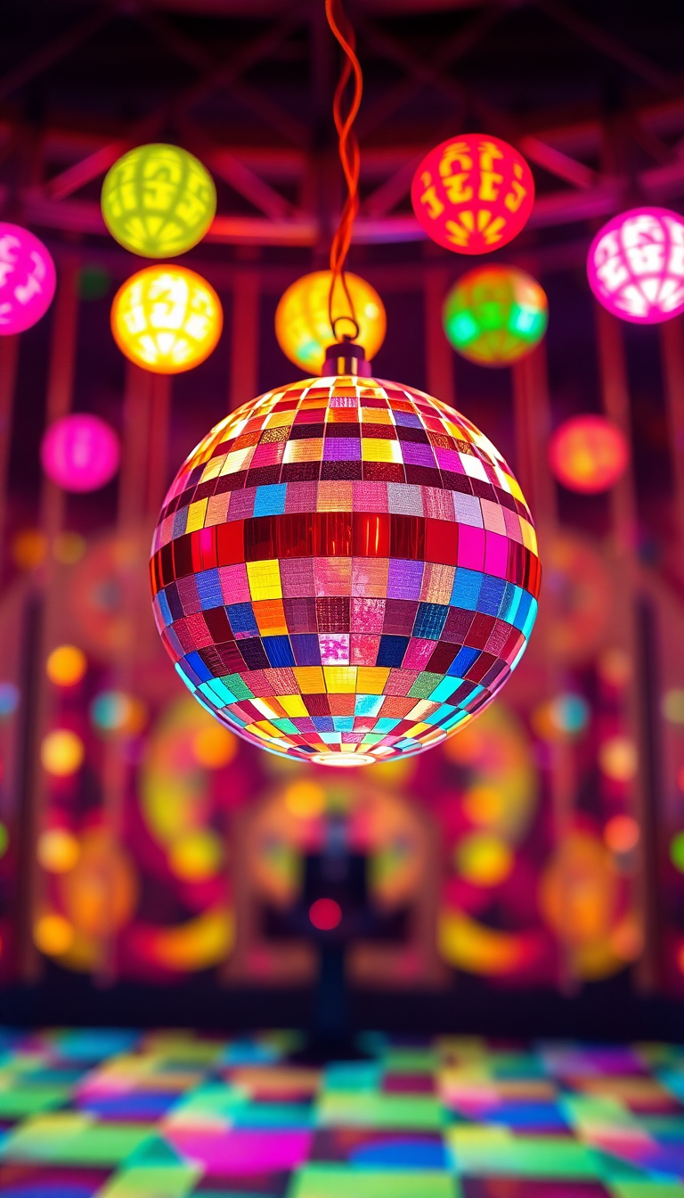 Ball Lights Colorful Funky Aesthetic Enhanced Wallpaper