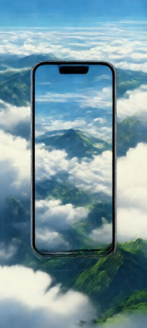 Above Mountains Anime Landscape Anime Deluxe Wallpaper
