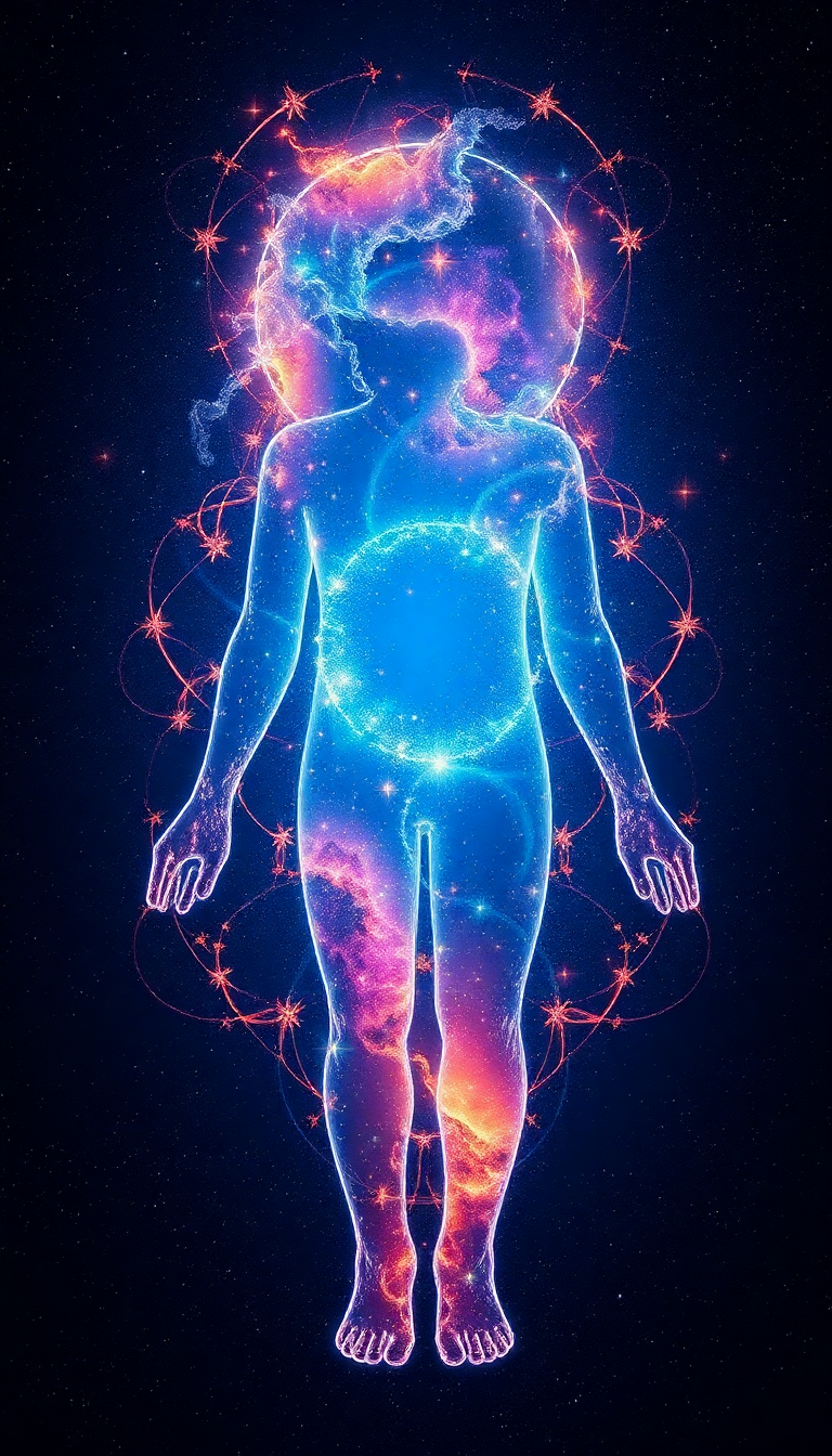 Person Made Of Galaxies Cosmic Digital art Wallpaper