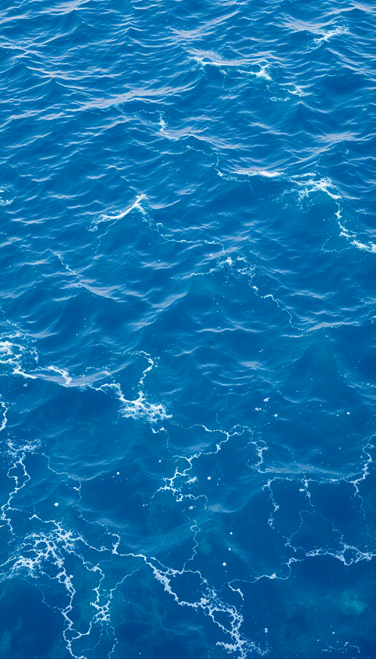 Ocean Waves Aerial View Pattern Photorealistic Wallpaper