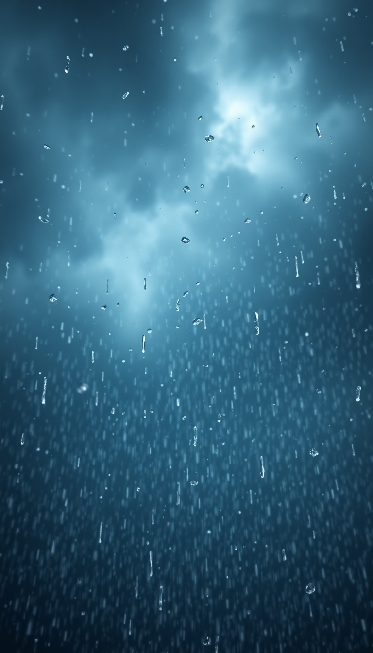 Hailstorm Dramatic Ice Falling Dark Photorealistic Wallpaper