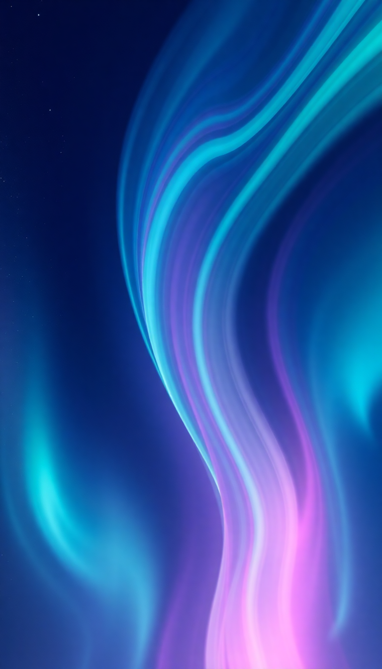 Northern Lights Abstracted Flowing Ribbons Digital art Wallpaper