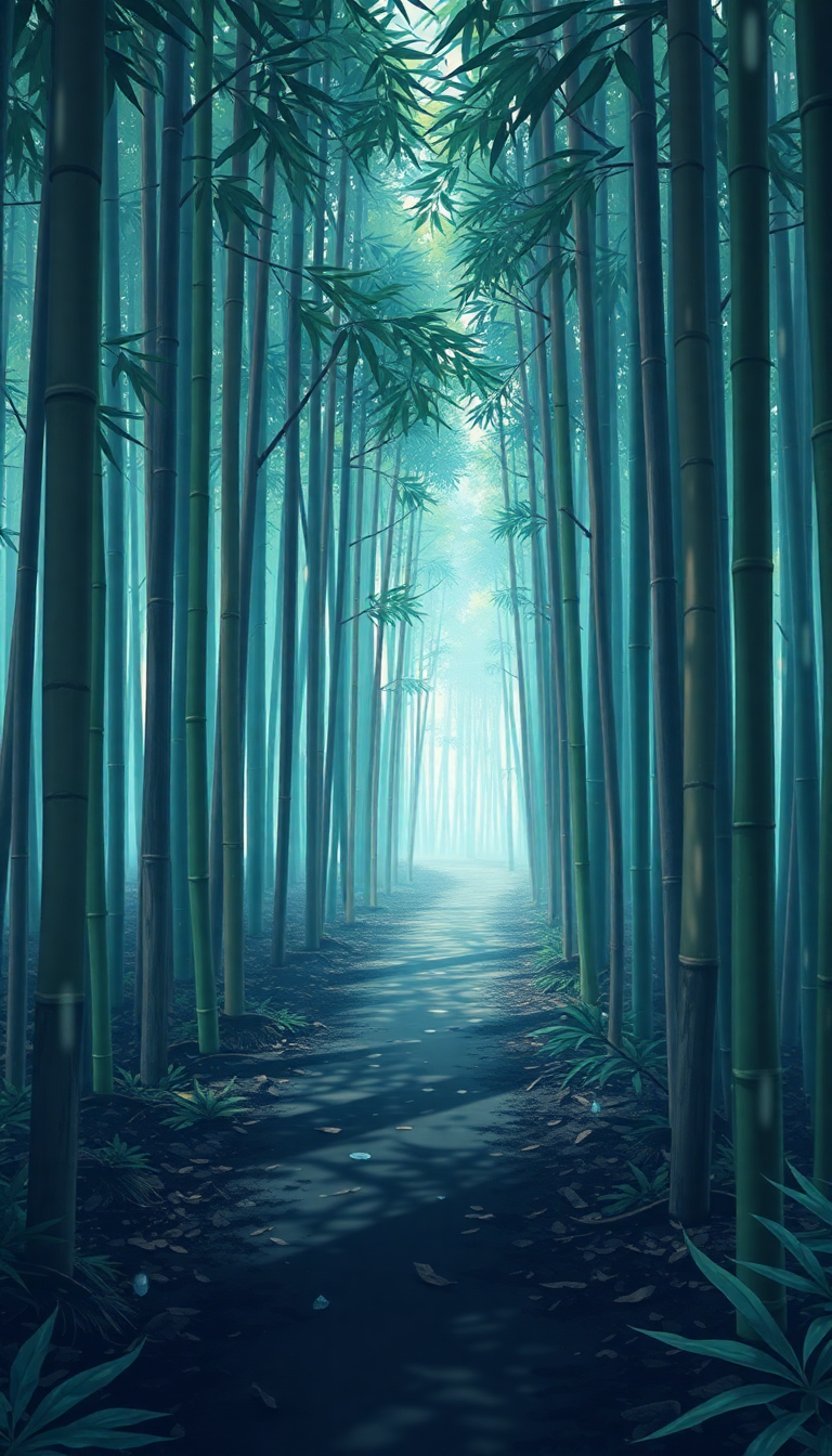 Bamboo Forest Rain Anime Peaceful Anime Wallpaper