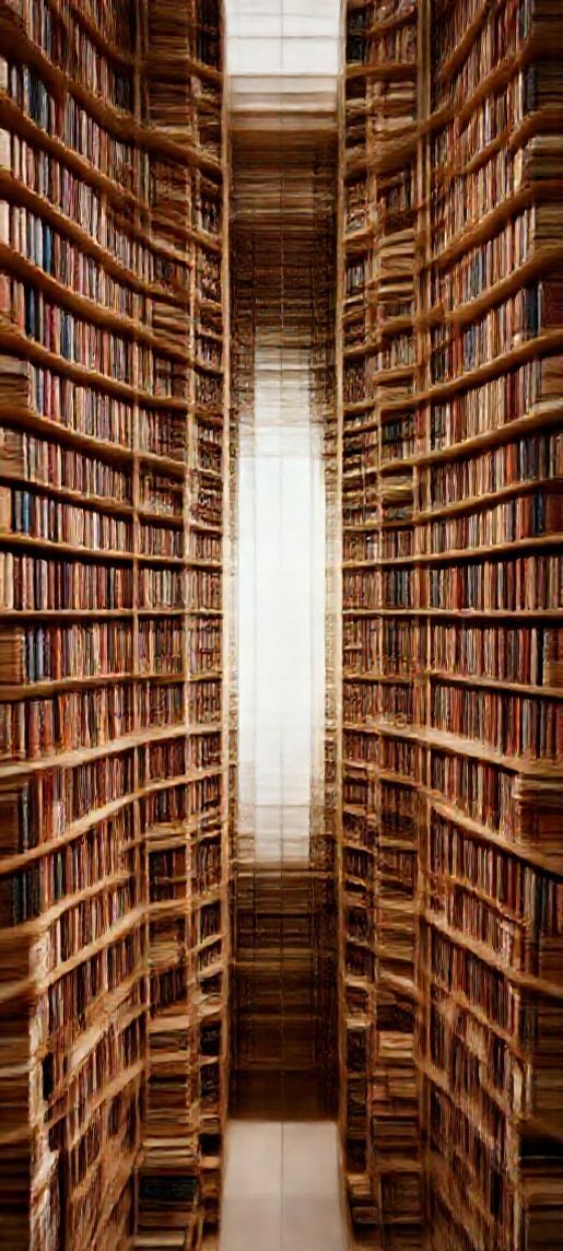 Infinite Library Impossible Architecture Books Digital art Wallpaper