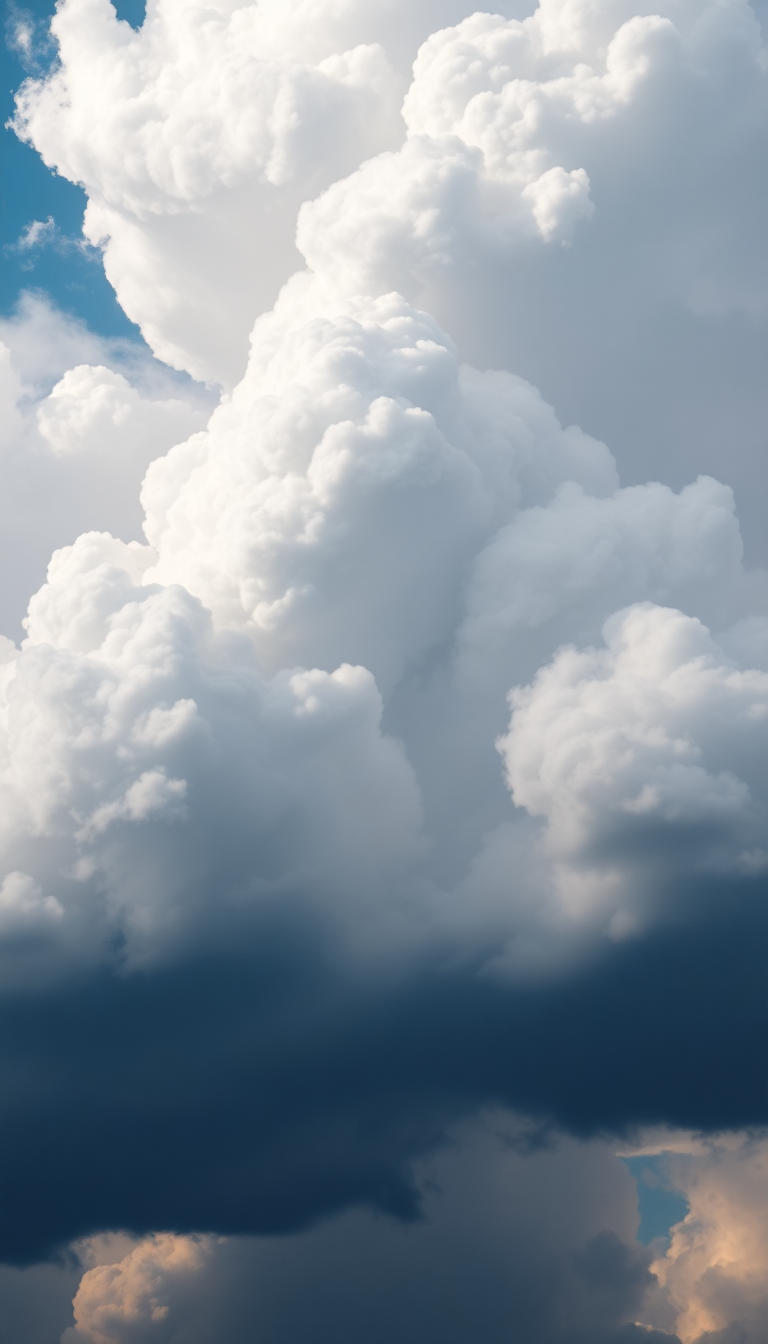 Mammatus Clouds Dramatic Bubble Sky Photorealistic Wallpaper