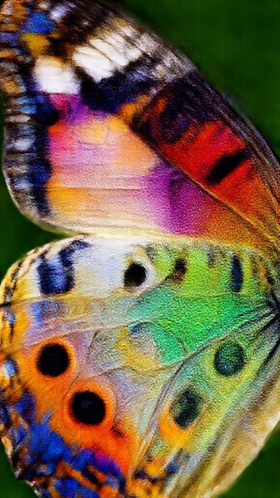 Timeless Wing Macro Scales Colorful Photorealistic Wallpaper