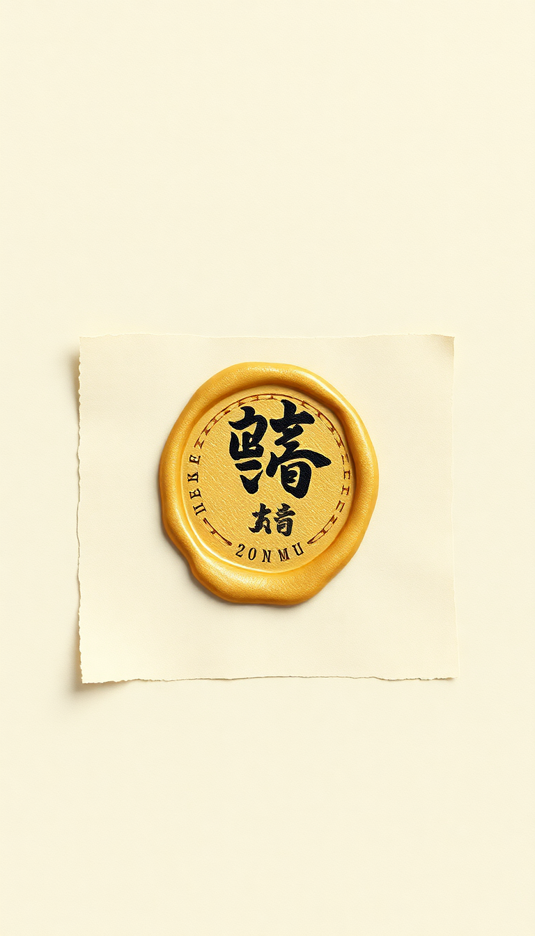 Frozen Wax Seal Vintage Paper Wallpaper