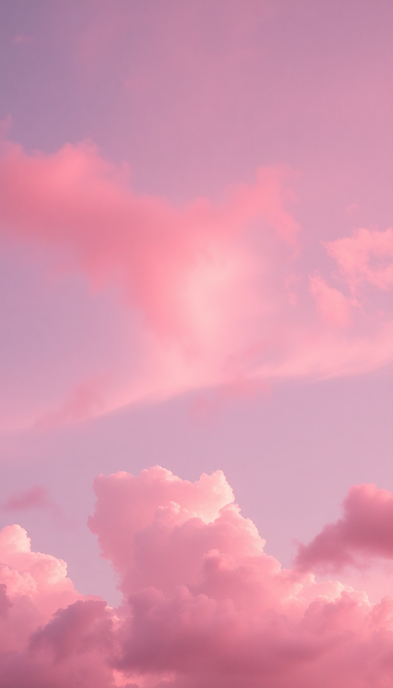 Pink Cloud Cotton Candy Sky Aesthetic Wallpaper