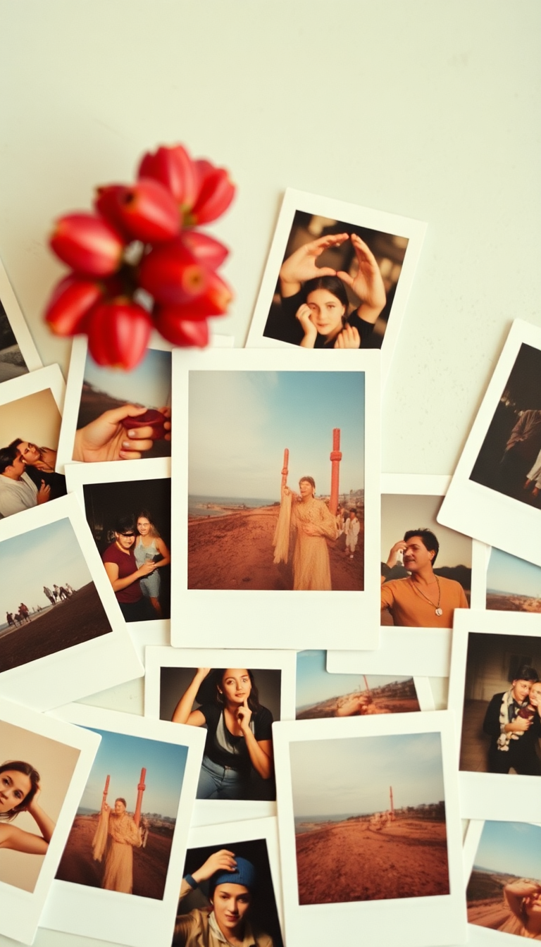 Chromatic Polaroid Collection Scattered Memories Aesthetic Wallpaper