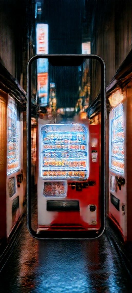 Tokyo Alley At Night Vending Photorealistic Wallpaper