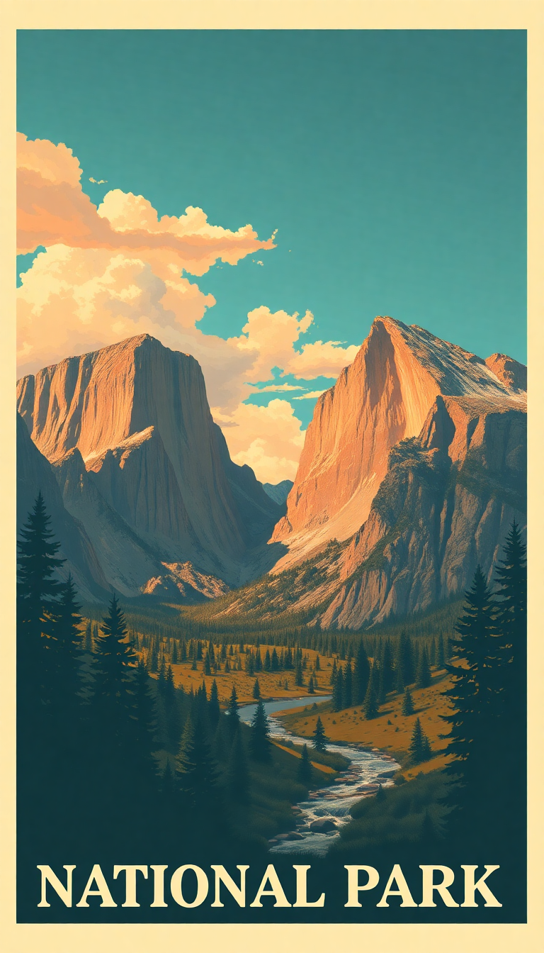 Pure Travel Poster Style National Digital art Wallpaper
