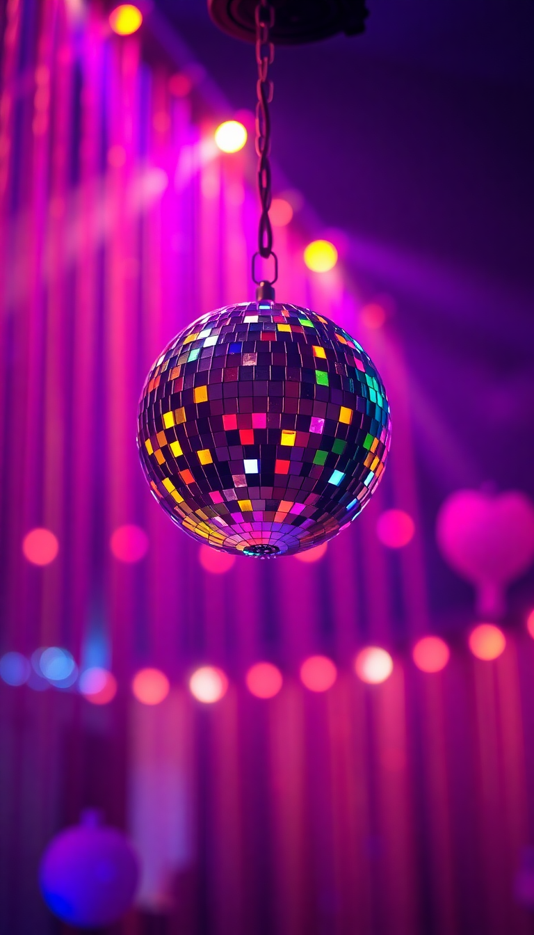 Ethereal Disco Ball Lights Colorful Funky Wallpaper