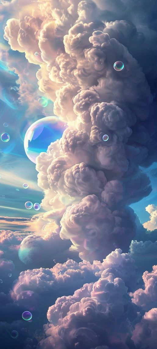 Mammatus Clouds Dramatic Bubble Sky Photorealistic Wallpaper