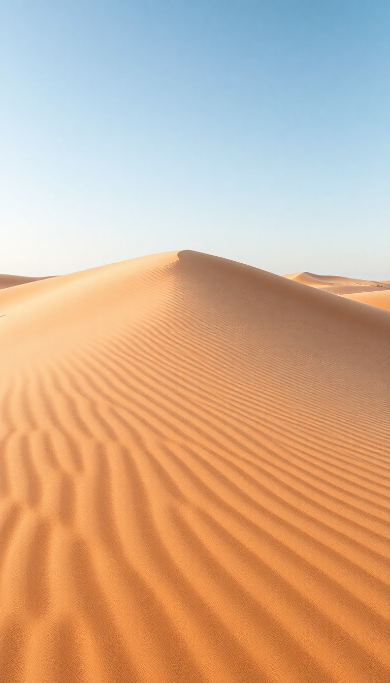 Sand Dune Ripples Wind Patterns Photorealistic Wallpaper