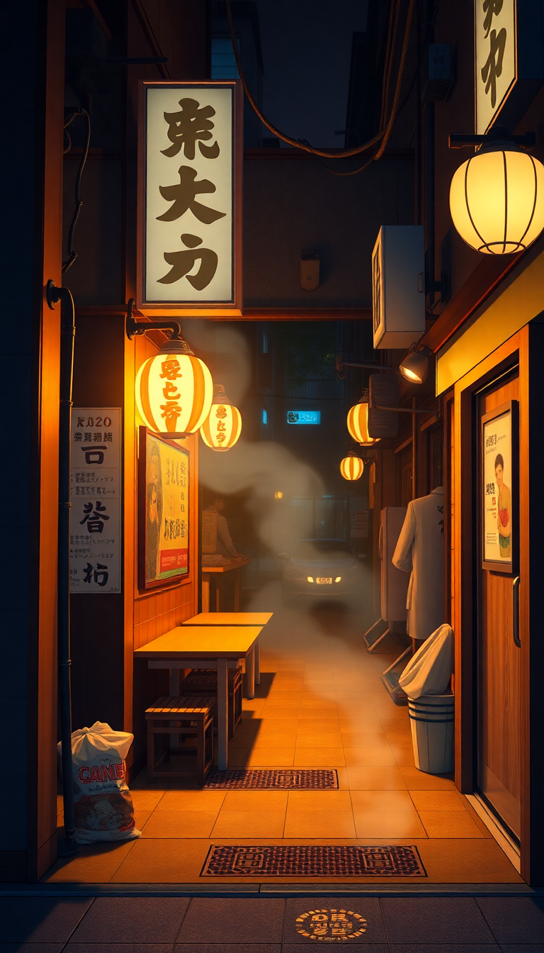 Cozy Ramen Shop At Night Anime Wallpaper