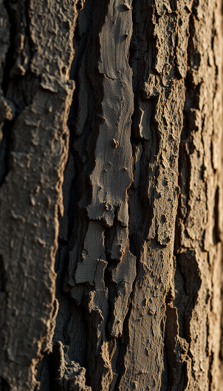 Tree Bark Texture Macro Lines Photorealistic Wallpaper