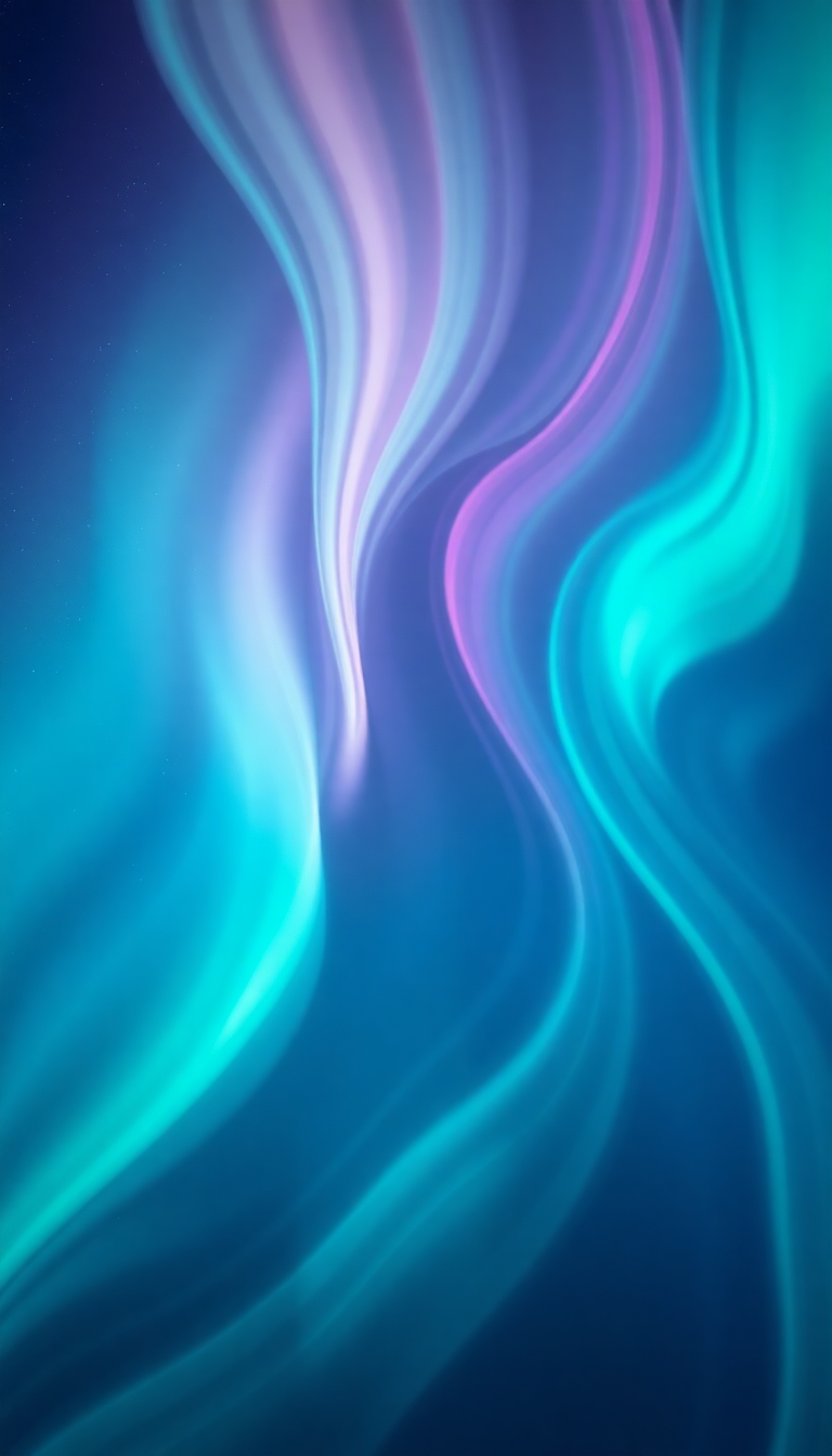 Northern Lights Abstracted Flowing Ribbons Digital art Wallpaper