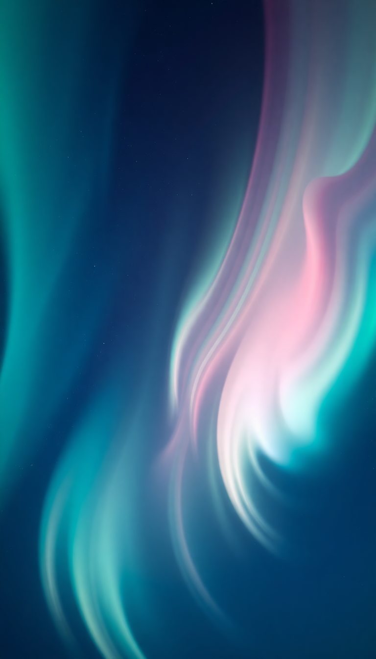 Northern Lights Abstracted Flowing Ribbons Digital art Wallpaper