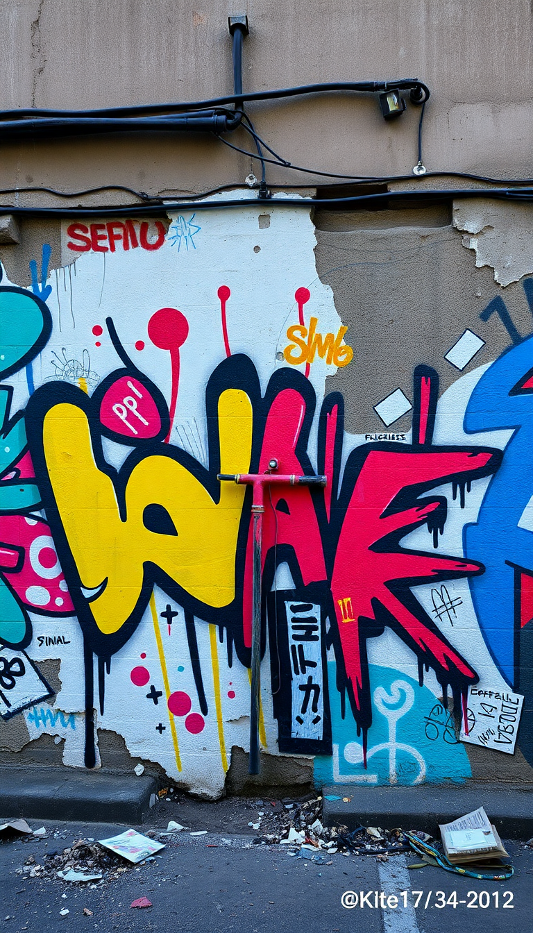 Street Art Mural Colorful Wall Photorealistic Wallpaper