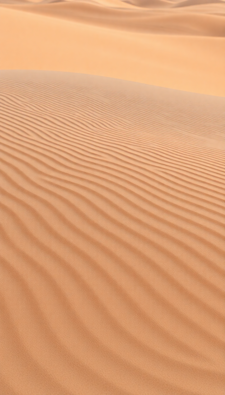 Sand Dune Ripples Wind Patterns Photorealistic Wallpaper