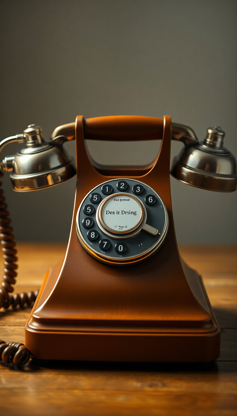 Photorealistic Grand Telephone Rotary Dial Wallpaper