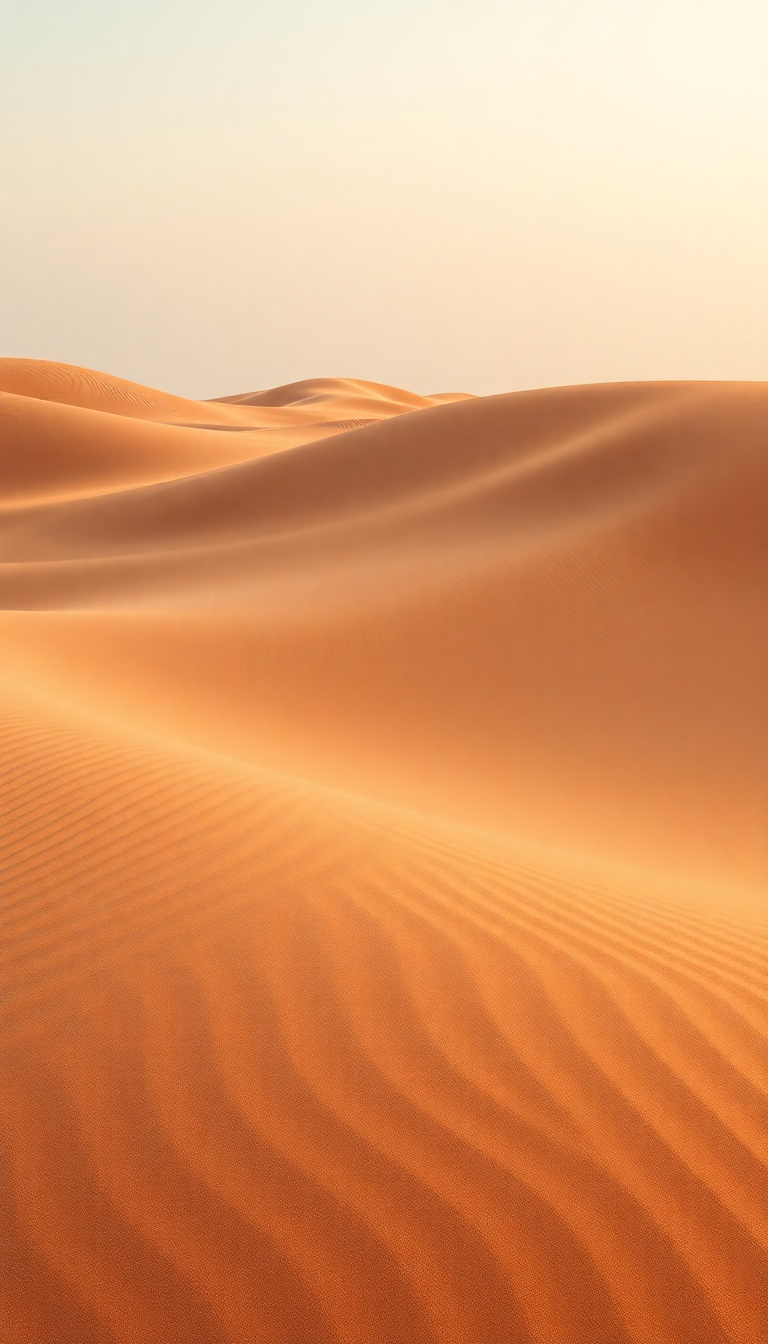 Sand Dune Ripples Wind Patterns Photorealistic Wallpaper