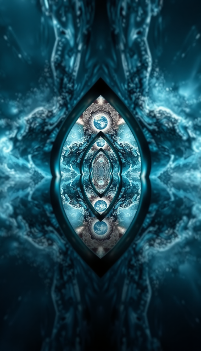 Mirror Showing Different World Reflection Digital art Wallpaper