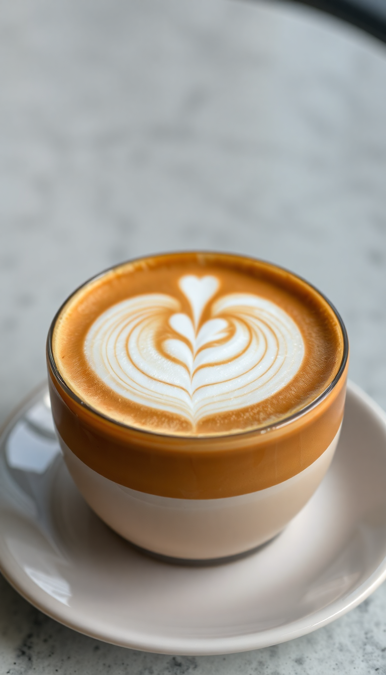 Perfect Latte Art Swan Milk Photorealistic Wallpaper