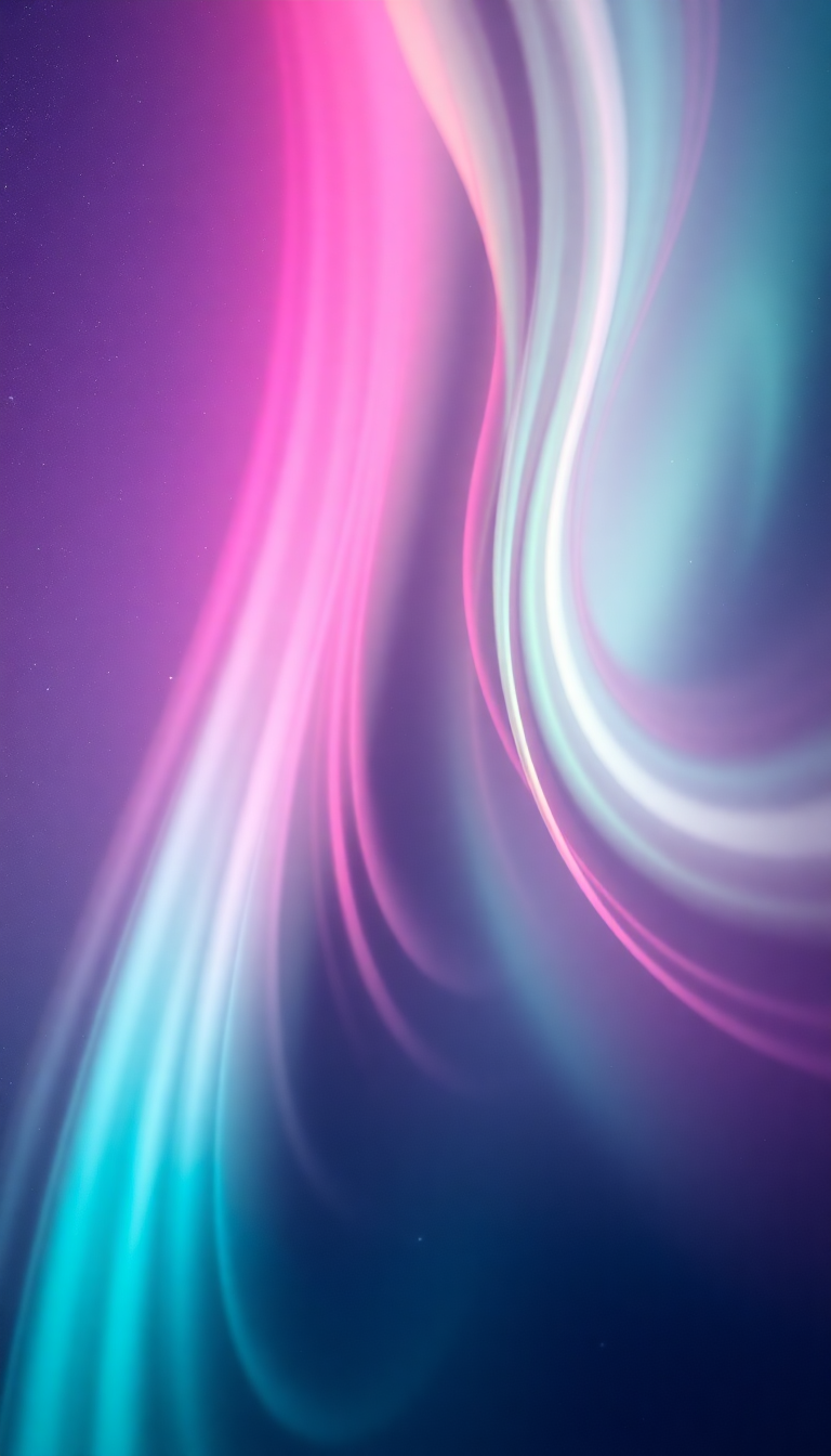 Northern Lights Abstracted Flowing Ribbons Digital art Wallpaper