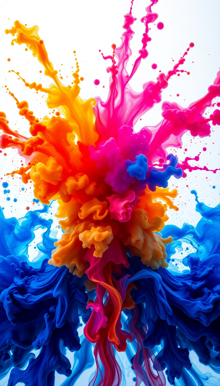 Ink Explosion In Water Freeze Digital art Wallpaper
