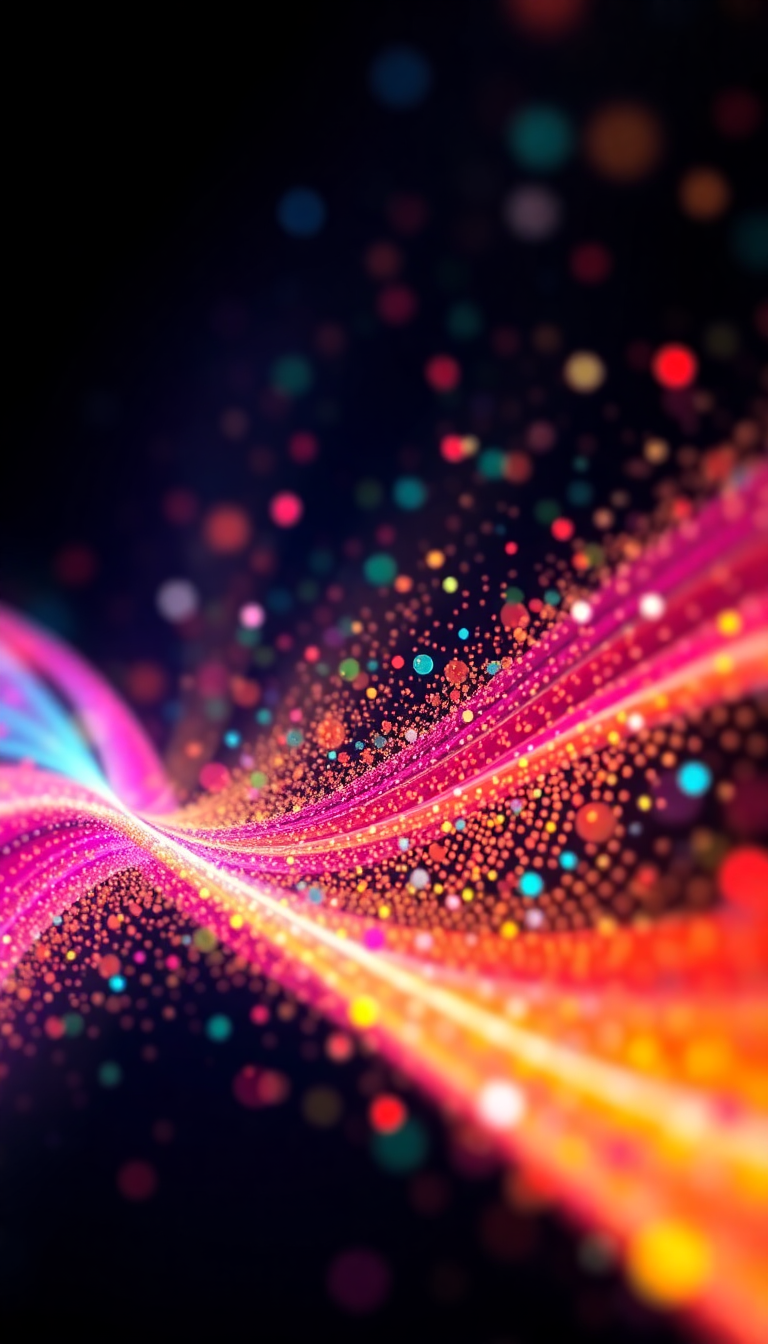 Generative Art Flowing Particles Stream Digital art Wallpaper