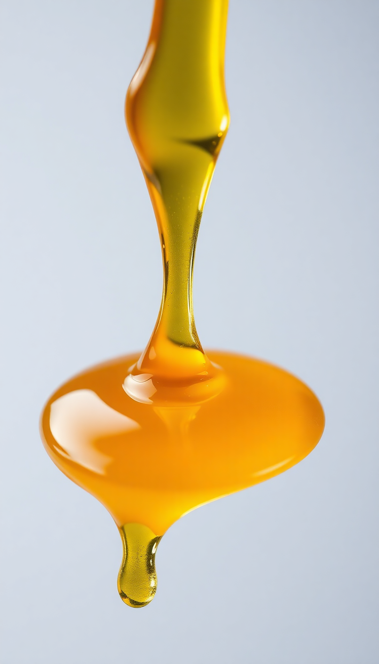 Honey Dripping From Spoon Golden Photorealistic Wallpaper