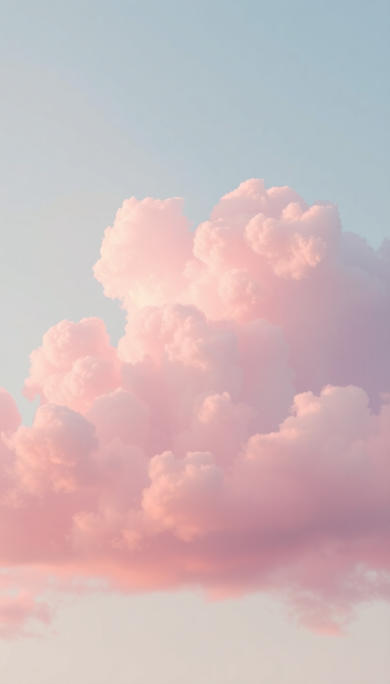 Pink Cloud Cotton Candy Sky Aesthetic Wallpaper