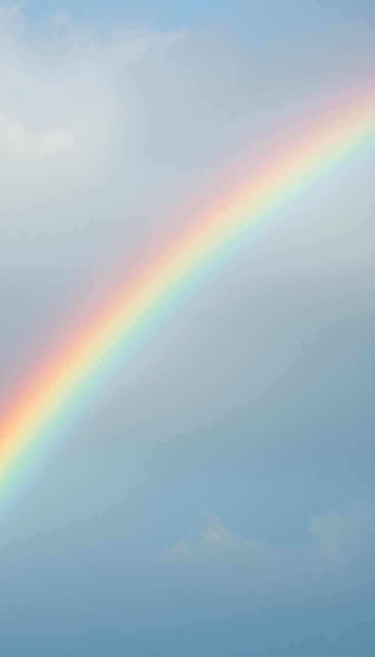 Rainbow After Storm Double Rainbow Photorealistic Wallpaper