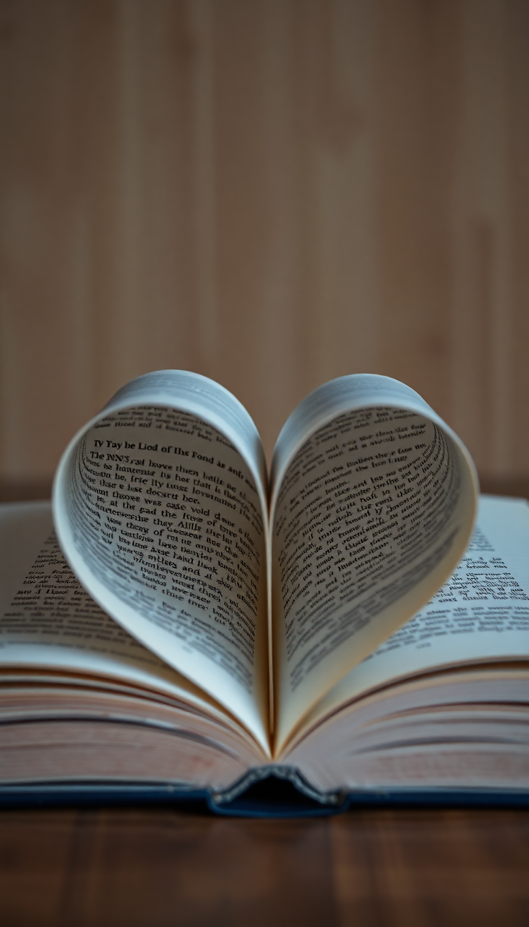 Book Pages Heart Shape Romantic Aesthetic Wallpaper