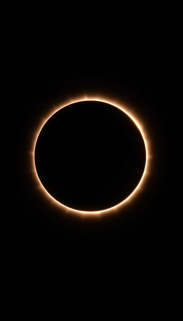 Eclipse Moment Totality Corona Dark Photorealistic Wallpaper