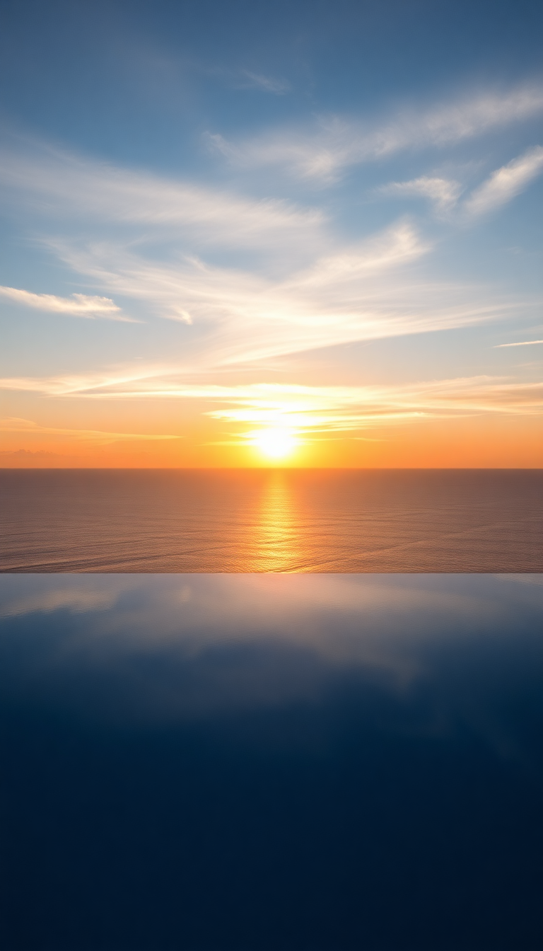Infinity Pool Edge Overlooking Ocean Photorealistic Wallpaper