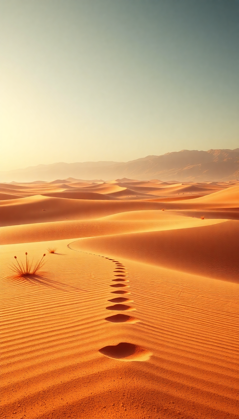 Heat Shimmer Desert Mirage Hot Photorealistic Wallpaper