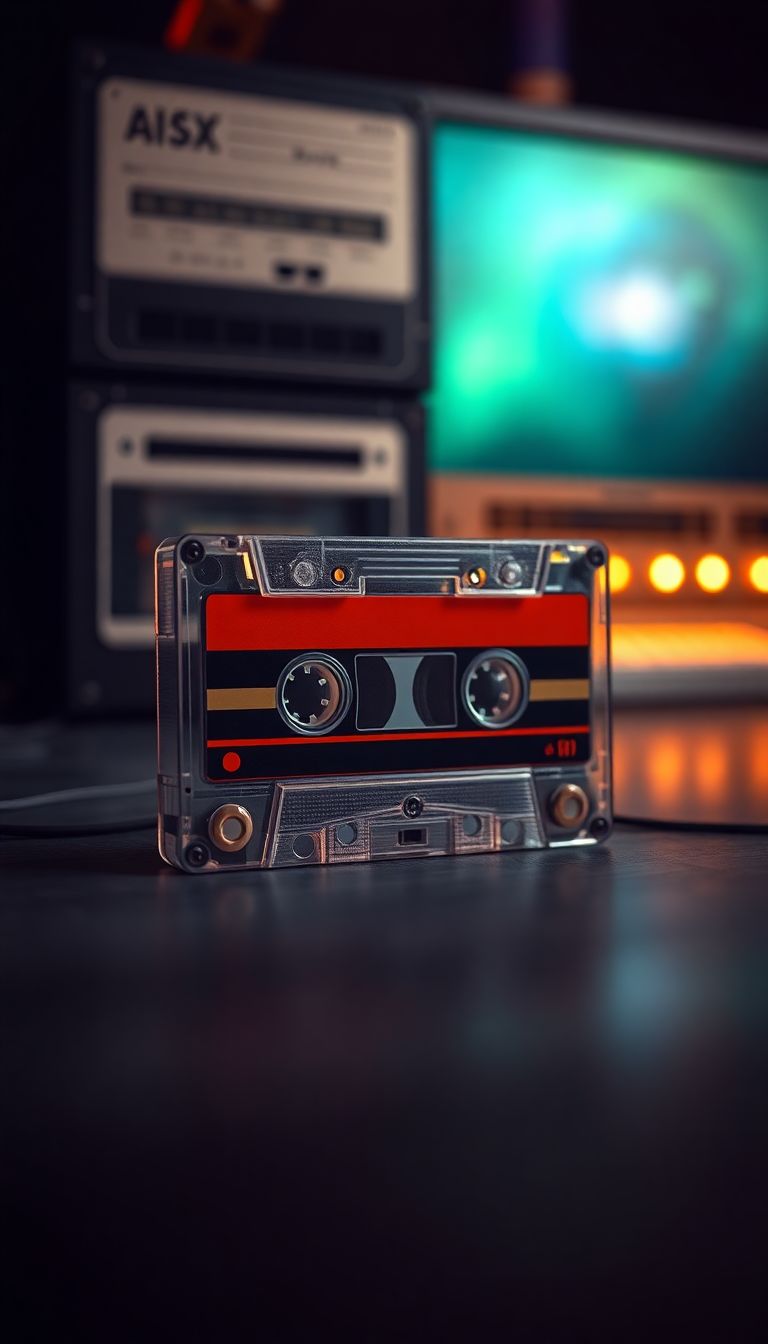 Cassette Tape Mixtape Retro Music Photorealistic Wallpaper
