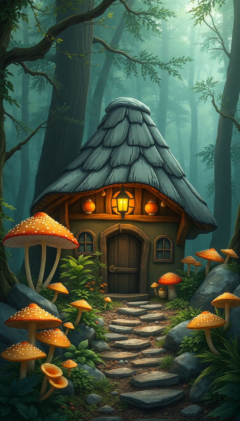 Forest Mushrooms Magical Herbs Anime Remaster Wallpaper