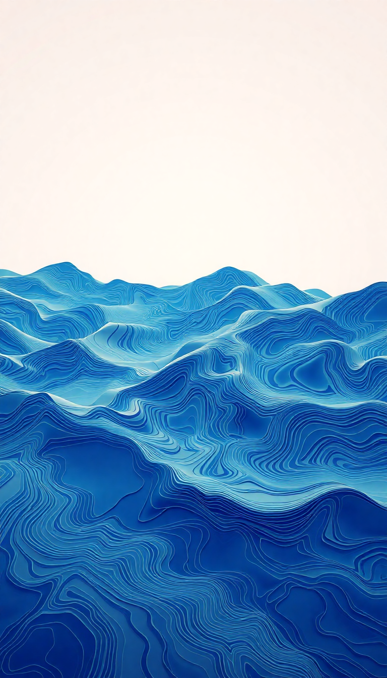 Topographic Lines Flowing Terrain Map Minimalist Wallpaper
