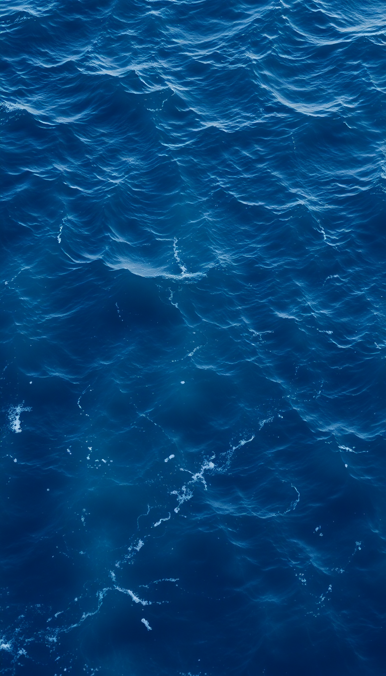 Ocean Waves Aerial View Pattern Photorealistic Wallpaper